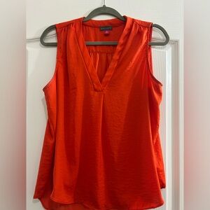 Vince Camuto Vibrant Orange V-Neck Tank Top
